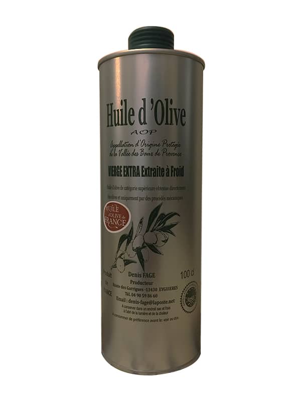 Huile d'olive Vierge Extra AOP de la Vallée des Baux de Provence fruité  vert - goût intense - 1l - Vente Huile d'olive de France AOC, AOP et Bio -  La Compagnie