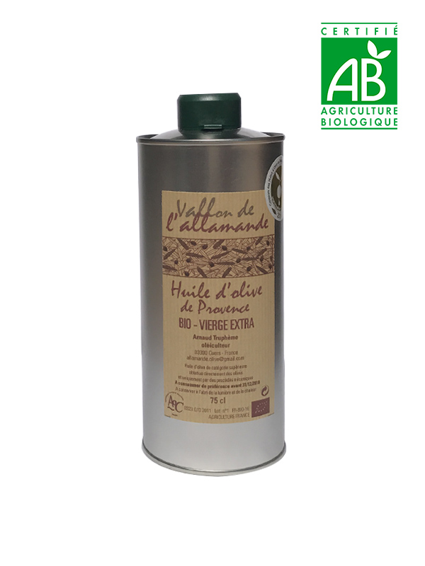 Huile d'olive bio 75 ml