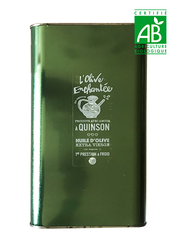 Huile d'olive Bio vierge extra 3 litres - Le Moulin de Gréoux - Huile d' olive et spécialités de Haute-Provence