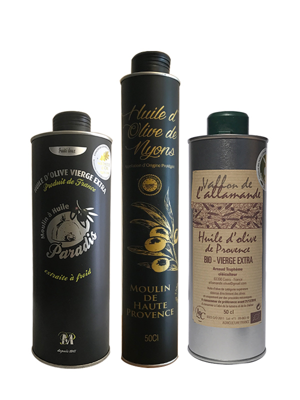 Coffret d'huiles d'olive - 4 Bouteilles, Producteur d'huile d'olive de  Provence