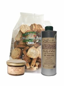 coffret tapenade croutons huile d'olive