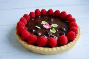 recette de tartelettes au chocolat et aux framboises