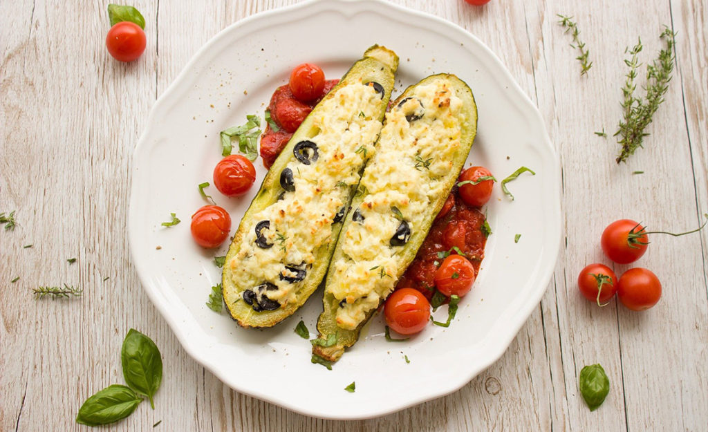 recette de courgettes farcies au parmesan et aux olives