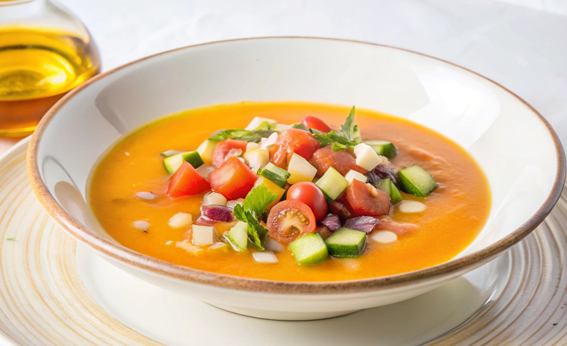 recette gaspacho légumes et huile d'olive